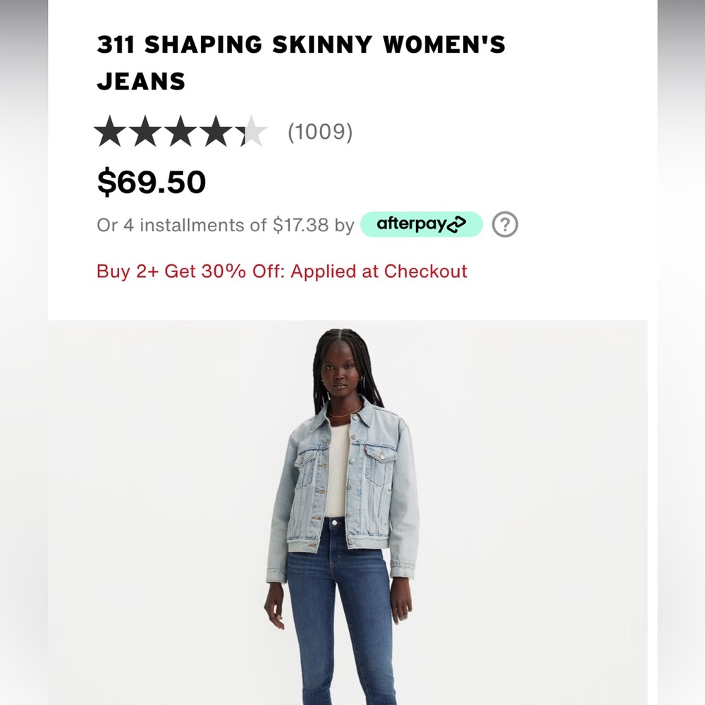 Levi’s 311 shaping skinny jeans